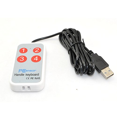 1.8Meter /6Feet Usb Durable Game Handle Mini Button 4 Keys Switch User-Defined Keyboard For Game Laptop White
