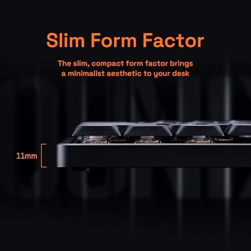 Magi65 Low Profile Mechanical Keyboard Wireless 65% Keyboard Ultra Slim For Creamy Typing, Hot Swappable, Rgb Backlit, Pbt Keycaps, Aluminum Case, Bt/2.4G/Usb-C, For Mac/Windows (Shadow Black)