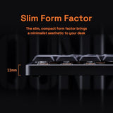 Magi65 Low Profile Mechanical Keyboard Wireless 65% Keyboard Ultra Slim For Creamy Typing, Hot Swappable, Rgb Backlit, Pbt Keycaps, Aluminum Case, Bt/2.4G/Usb-C, For Mac/Windows (Shadow Black)