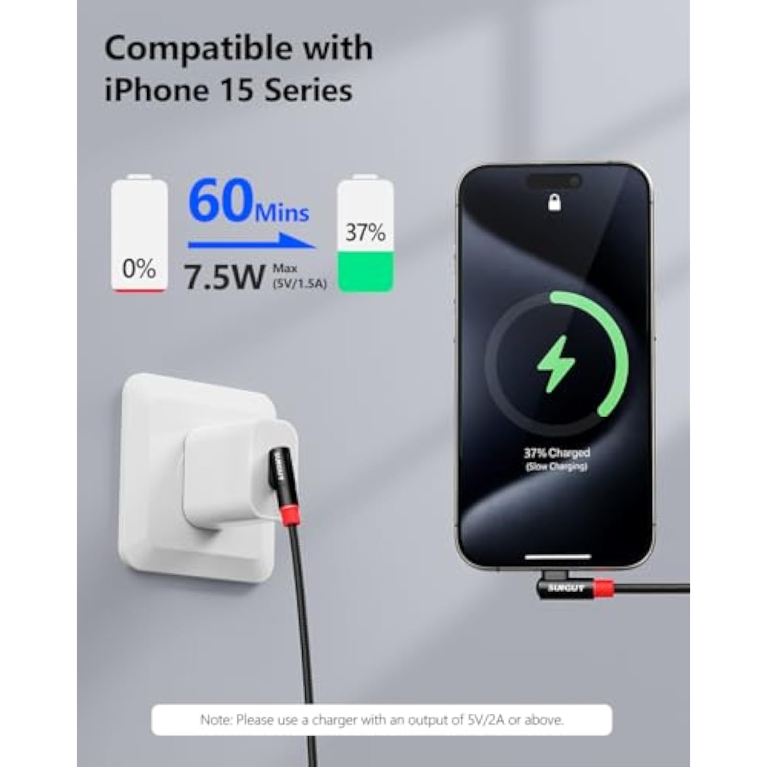 Right Angle Usb C Cable 2Pack [1.5Ft/0.5M] 3A Short 90 Degree Usb 2.0 Usb-C Fa