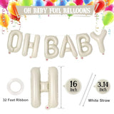 16" Cream Oh Baby Letter Balloons for Baby Shower & Gender Reveal Decor