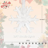 Snowflake Christmas Lights, 33Ft 100 Led Rechargeable Fairy Lights Battery Operated, String Lights With 8 Modes & Timer, Twinkle Lights Indoor For Bedroom Party Home Xmas Tree Decoration Warm White