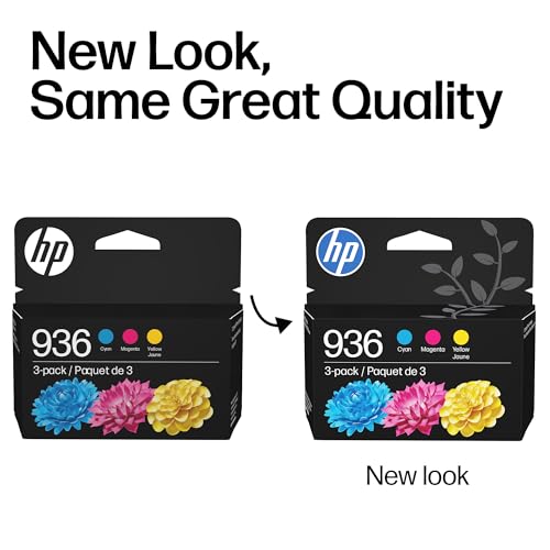 936 Cyan, Magenta, Yellow Ink Cartridges (3-Pack) | Works With Officejet 9120, Pro 9110, 9120, 9130, Wide Format 9730 | Eligible For Instant Ink | 6C3Z3Ln
