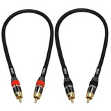 Cess-163-1F Low Noise 12 Gauge Premium Rca Audio Line Patch Cable (1 Foot)