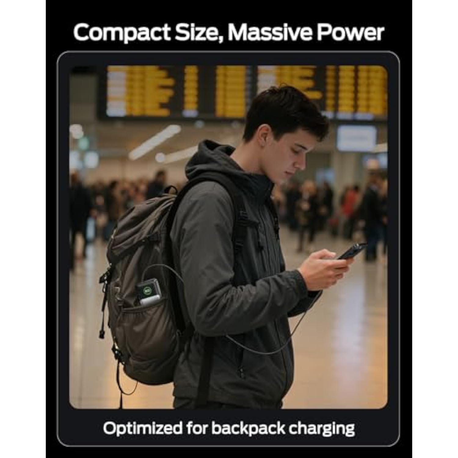 3 In 1 Portable Charger With Built-In Retractable 27.6In Cable And Foldable Wall Plug, 35W 10,000Mah Gan Fast Charging Power Bank, Travel Essential Battery Pack For Iphone 17/16/15,Galaxy