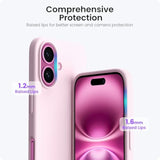 iPhone 16 Case 6.1" Slim Liquid Silicone Chalk Pink