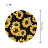 Sunflower Round Mouse Pad Small Gaming Mousepad Desk Mat Stitched Edges 8 X 8 Inch For Home Office