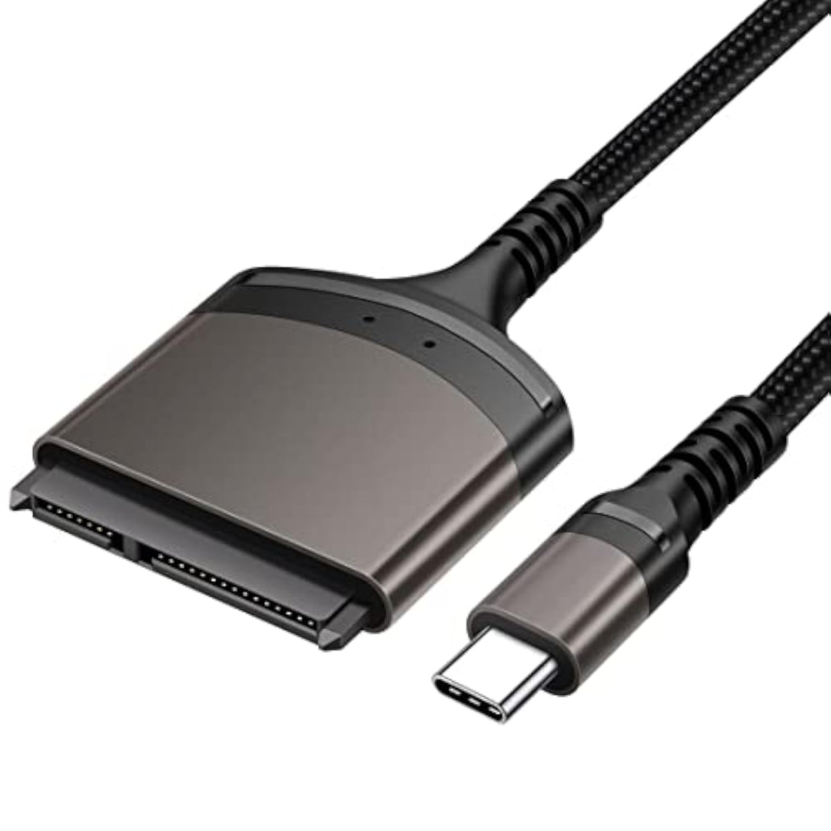 Cy 2.5" Sata To Usb C Cable,Usb Type-C To Sata 22Pin Adapter Cable For 2.5" Ha