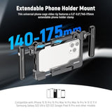 Neewer Universal Smartphone Video Rig With Handles, 67Mm Filter Adapter, Anti Drop Cold Shoe For Dji Mic, Phone Cage Stabilizer For Video Recording For Iphone 15 Pro Max S23 Ultra Pixel 8 Pro, Pa017