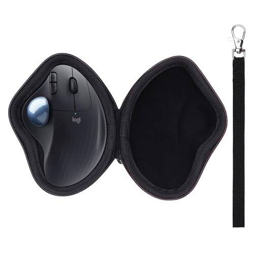 Ltgem Case Compatible With Logitech Ergo M575S / M575 / M570 Wireless Trackball Ergonomic Mouse, Office Travel Carrying Storage Bag - Black(Case Only)