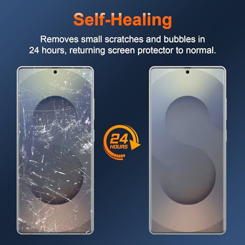 [3 Pack] for Galaxy S25 Ultra Matte Screen Protector, Fingerprint Sensor Compatible, Anti-Glare Full Adhesive Flexible Film (Not Glass)