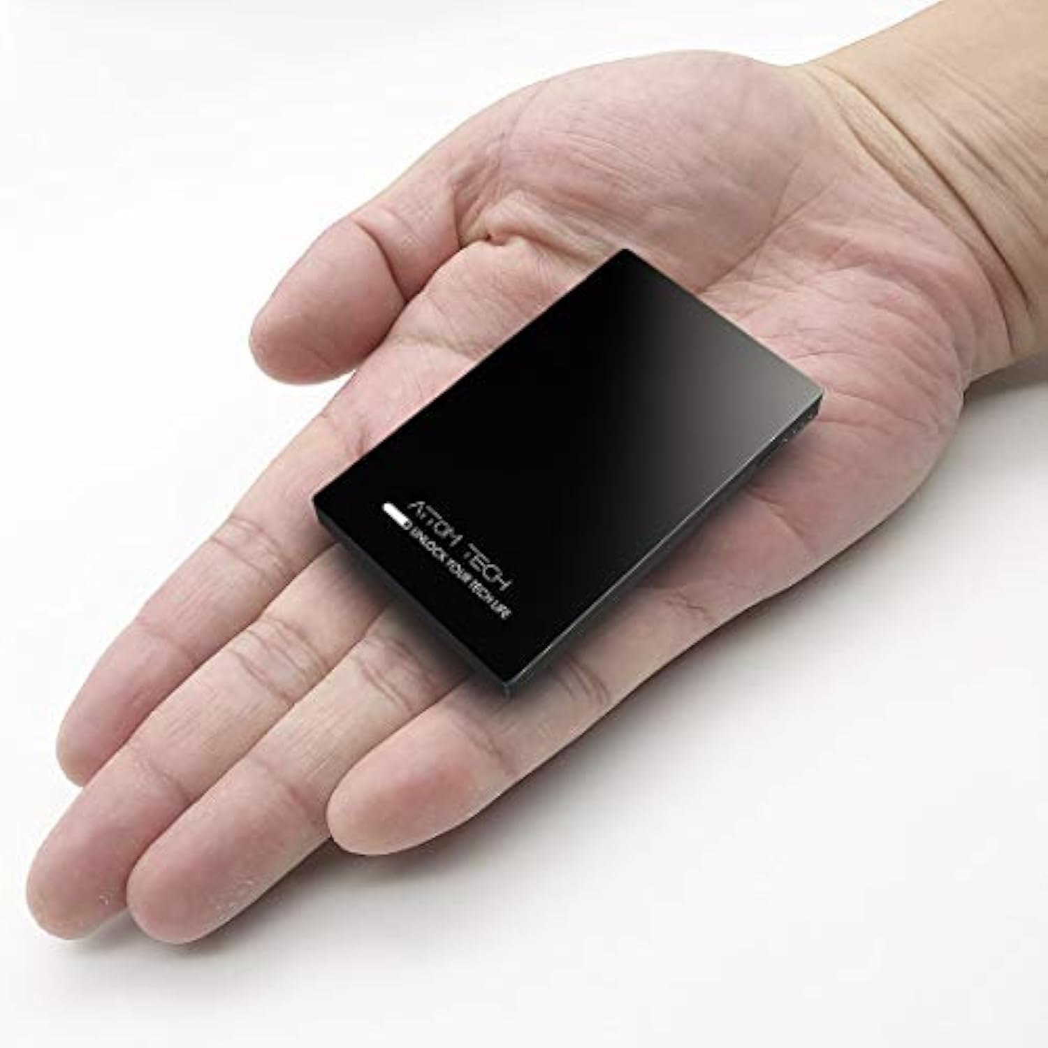 Dual Usb Output Super Slim Power Bank Ultra Thin, 3000Mah Portable Charger Mini External Phone Battery Pack Small Dual Outlet, Emergency Phone Power Backup (Black)