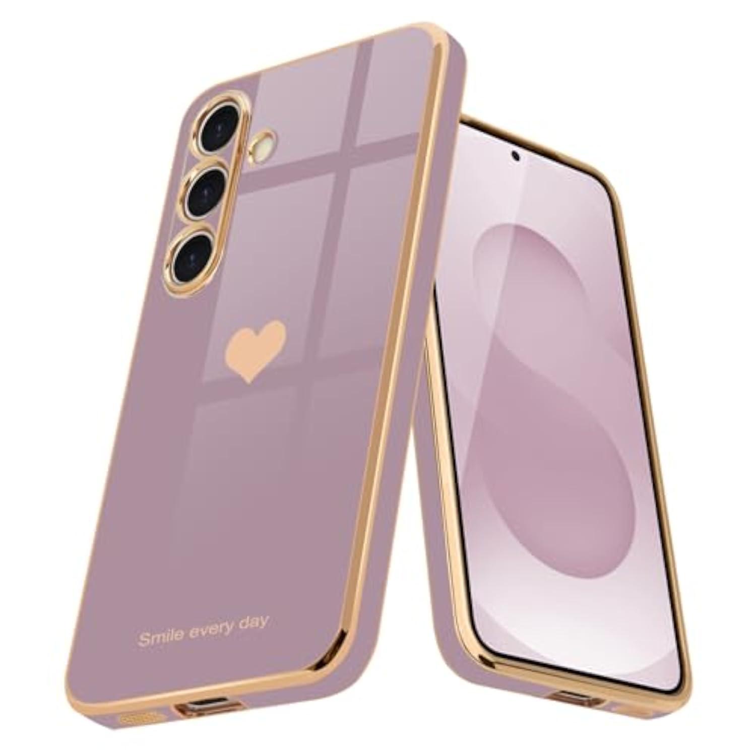Lavender Samsung Galaxy S25 5G Case for Women Girls Cute Phone Cover