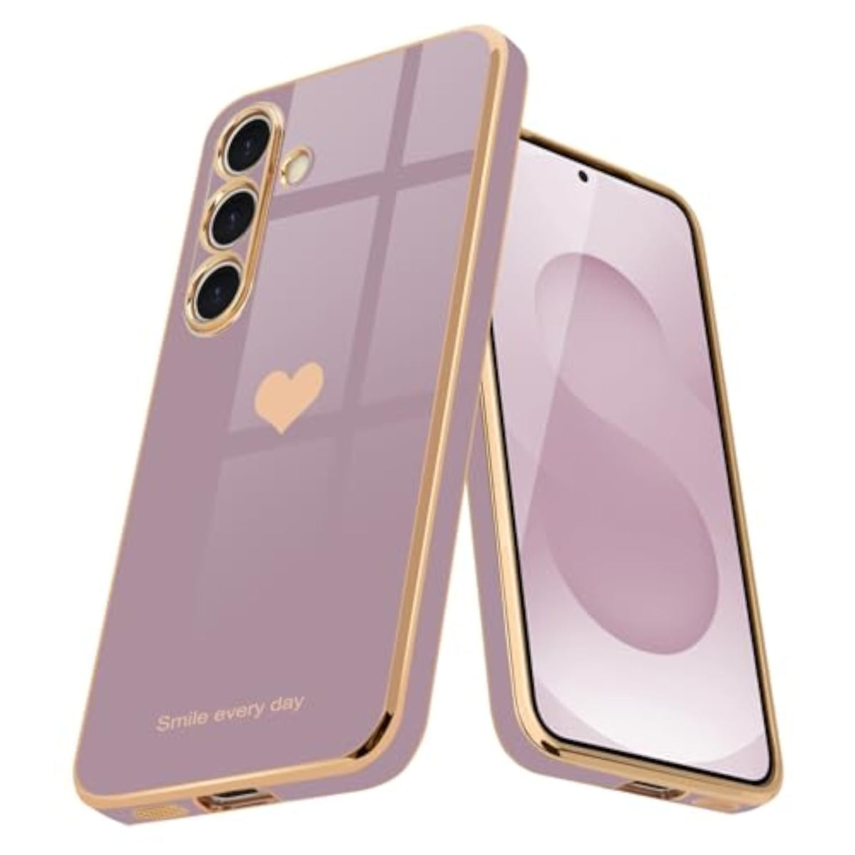 Lavender Samsung Galaxy S25 5G Case for Women Girls Cute Phone Cover