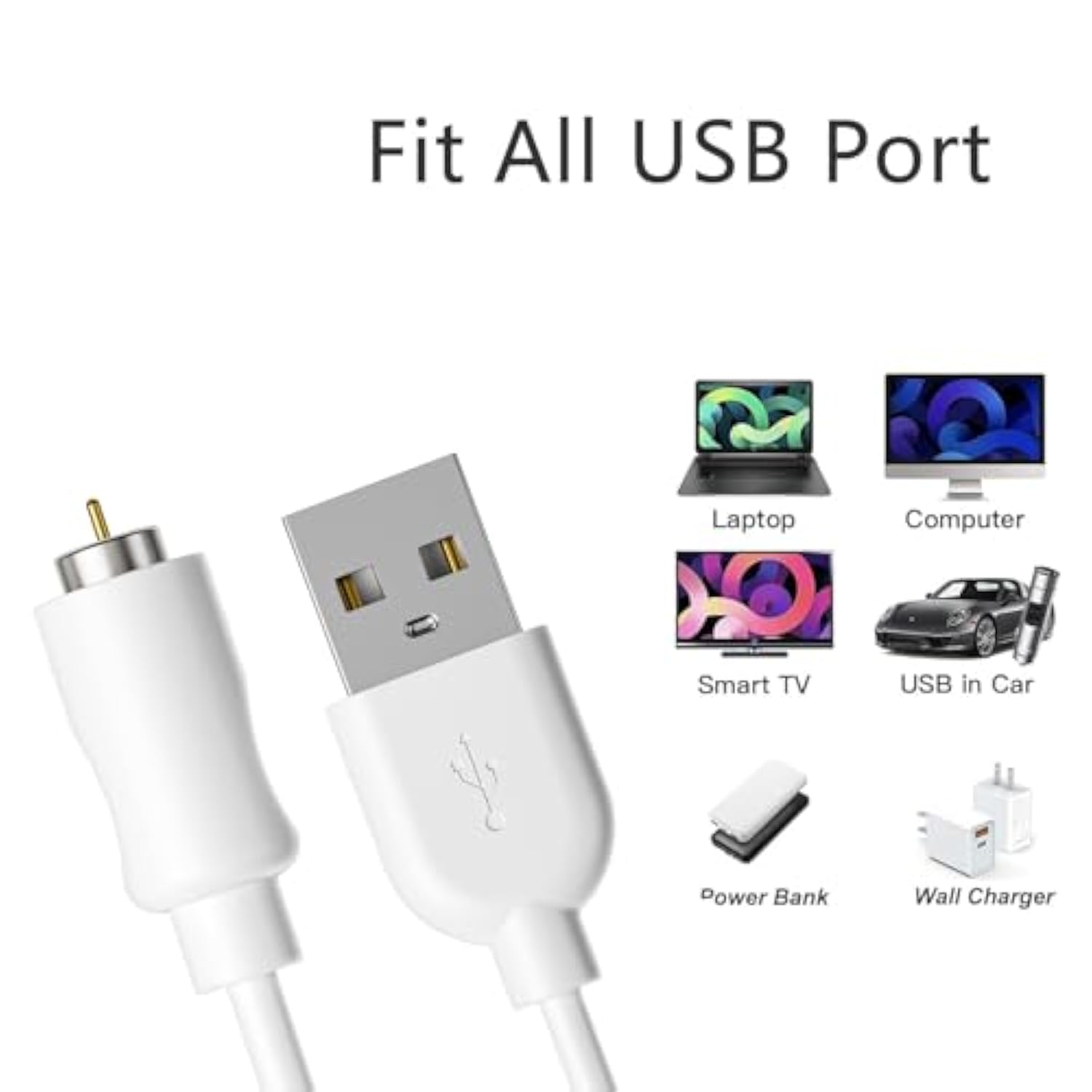 Magnetic Charging Cables, Replacement Usb Dc Charger Cable, Usb Adapter Charging Cord For Plusones 2Pack