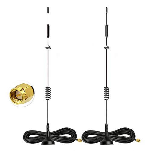 4G Lte Antenna 8Dbi Magnetic Base Mimo Sma Male Antenna (2-Pack) Compatible With 4G Lte Wireless Cpe Router Cellular Gateway Industrial Iot Router
