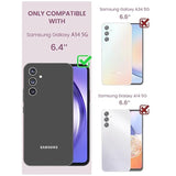 For Samsung Galaxy A54 5G Case With Tempered Glass Screen Protector [2 Pack],[Military Grade Protective] Slim Soft Tpu & Hard Pc,Girls Women Crystal Clear Flower Pattern Cases(Jd/Purple)