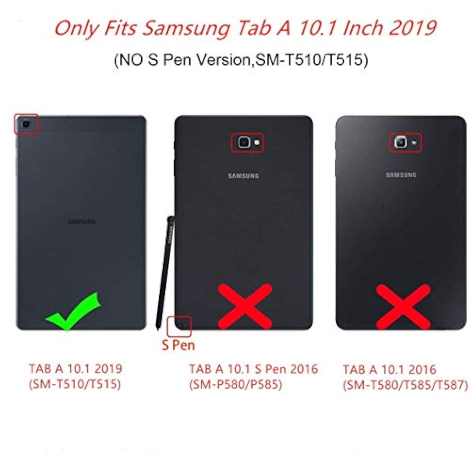 Case For Samsung Galaxy Tab A 10.1 2019, 360 Degree Rotating Stand Smart Case For Samsung Tab A 10.1 Inch Tablet [Smt510/T515] 2019 Release (Plum Blossom)