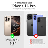 For Iphone 16 Pro(6.3 Inches) Detachable Wallet Case With Crossbody.Multi-Function 2 In 1 Magnetic Wallet Case With Card Holder.Flip Strap Zipper Phone Case With Shoulder Straps