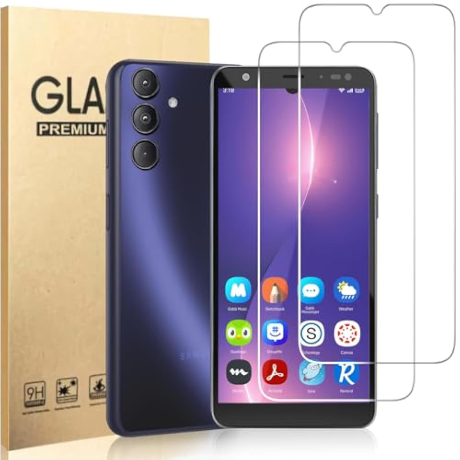 2 Pack Screen Protector Compatible With Gabb Phone 4 Pro,9H Tempered Glass Film Full Coverage Ultra Hd Anti-Fingerprint Bubble Free