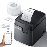 Desk Bluetooth Barcode Label Printer: 221D Label Maker With Direct Thermal Printing, 2 Inch Print Width For Barcodes Address Office Warehouse With 1 Roll Label