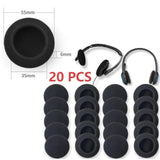 Ear Cushions Foam Replacement For Plantronics Headphones Most Standard Size Office Telephone Headsets H251 H251N H261 H261N H351 H351N H361 H361N Headset Disposable Covers, Black (20Pcs)