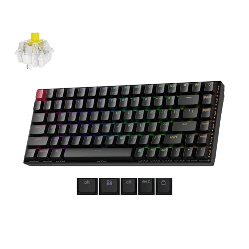 K2 75% Layout Qmk Wireless And Wired Options Mechanical Keyboard Super Banana Switch, Rgb Backlit With Shine-Through Double-Shot Pbt Keycaps For Mac Windows-Version 3