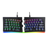 Mistel Md600 Alpha Bt Rgb, Split Keyboard, Ergonomic Mechanical Keyboard, 60%, Pbt Double Shot Keycap (Transparent), Bluetooth5.0, Mac/Windows Os Compatible -Gateron G Pro Silver