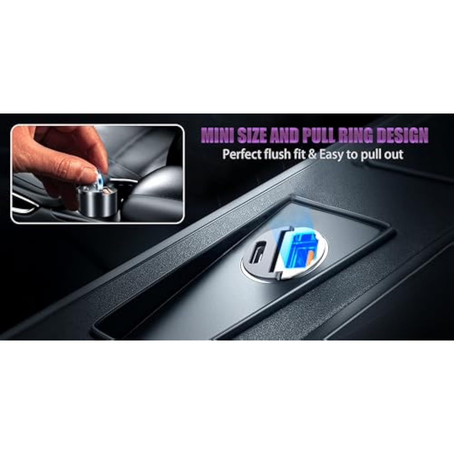 90W Usb-C Super Fast Car Adapter,[Pps Pd45W+Qc45W][2 Pack][Flush Fit&All-Metal] Dual Port Usb-C&A Cigarette Lighter Charger For Iphone15/14/13, Galaxy S23/22,Pixel8, Ipad Pro, Airpods, And More