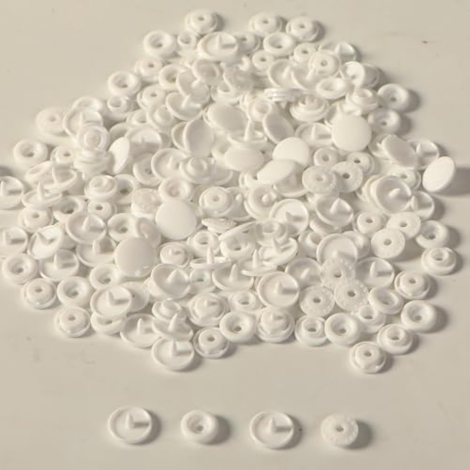 1000Set Kam Resin Snap Buttons T5 White Color