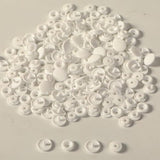 1000Set Kam Resin Snap Buttons T5 White Color