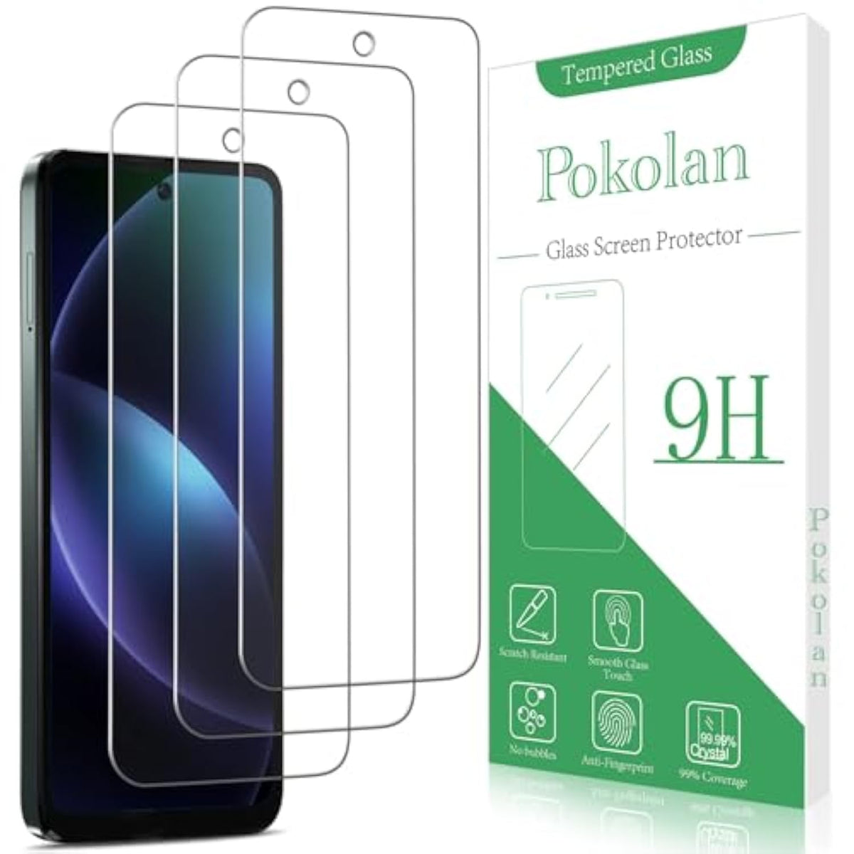 3 Pack Screen Protector For Motorola Moto G 5G 2024 Tempered Glass, Anti Scratch, Bubble Free, Hd Clear, Case Friendly, 9H Hardness