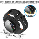 Intended For Samsung Galaxy Watch 7 Case 40Mm 44Mm Pc Rugged Bumper Frame With Tempered Glass Shock Proof Protective Shell For Galaxy Watch 7 Cover (Black&Gray, 44Mm)