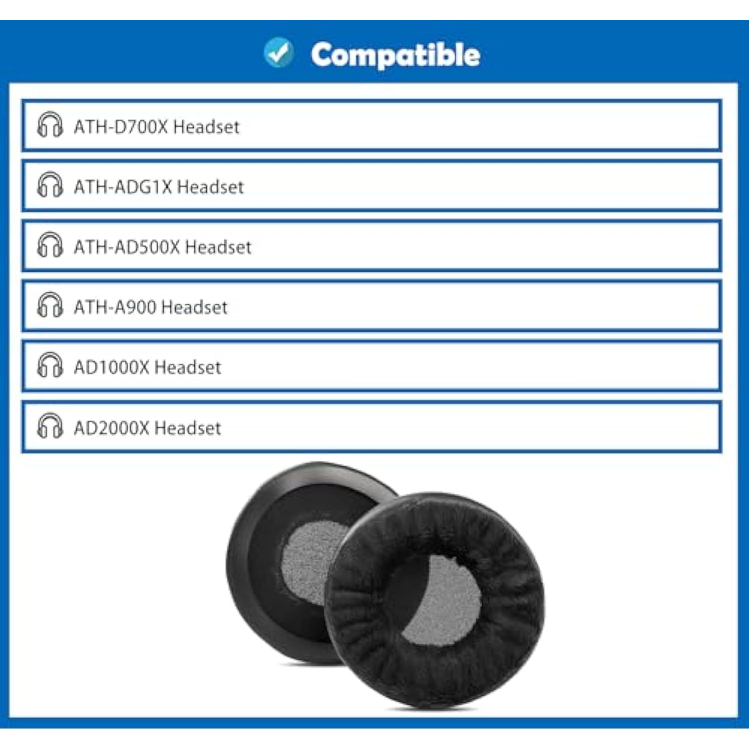 Soft Replacement Earpads Cushion Compatible With Audio-Technica Ath-D700X Ath-Adg1X Ath-Ad500X Ath-A900 Ad1000X Ad2000X Headphones Ear Pads With Comfortable Fabric And Memory Foam