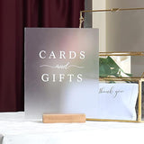 Set Of 3 Wedding Reception, Ceremony, Party, Table Decoration Signs With Holder | Favors Please Take One | Please Sign Our Guestbook | Cards And Gifts (Frosted, Light Brown)