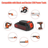 Extended Capacity 3.0Ah 20V Battery Replacement For Black And Decker 20 Volt Max Battery Lbxr20 2 Packs, Compatible With All Black And Decker 20V Cordless Power Tools And Charger