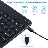 Bluetooth Keyboard And Mouse Combo,Rechargeable Keyboard Mouse Combo,Ultra-Slim Portable Compact Wireless Mouse Keyboard Set For Ipad/Ipad Pro/Ipad Mini/Ipad Air Mac Os,Android Windows Ios(Black)
