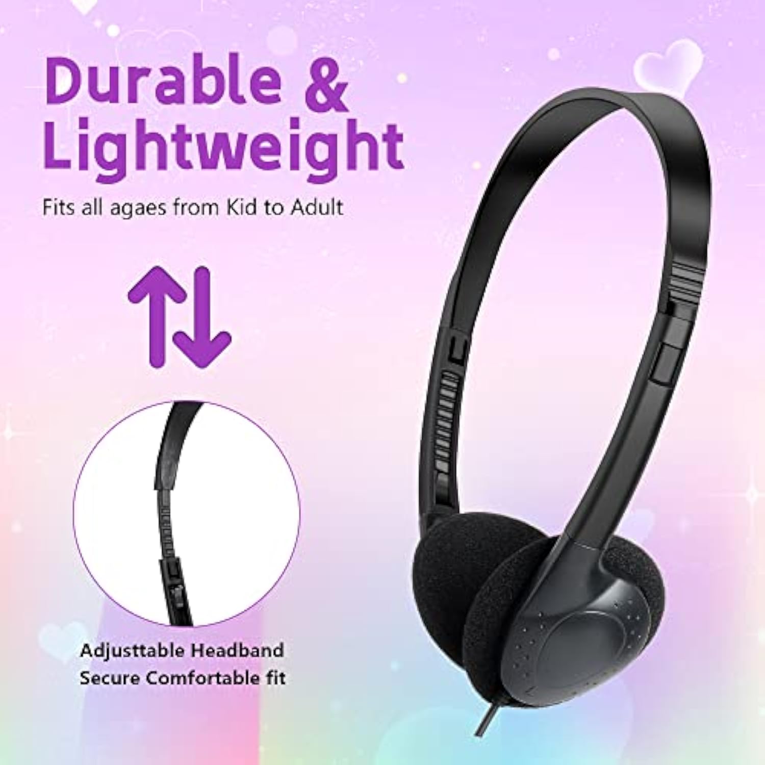 Kids Headphones Bulk 30 Pack For School Students Children Teen Boys Girls, Wholesale Headphones For Classroom Earphones (Black)