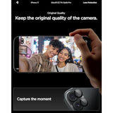 Spigen Camera Lens Screen Protector [GlasTR EZ Fit Optik Pro] Designed for iPhone 17 | iPhone 16 Plus | iPhone 16 [Case Friendly] - Black [2 Pack]