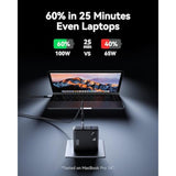 100W Usb C Charger, 3-Port Fast Compact Foldable Gan Charger Block For Macbook Pro/Air, Pixelbook, Thinkpad, Dell Xps, Ipad Pro, Iphone 16/15 Series, Galaxy S24 /S23, And More