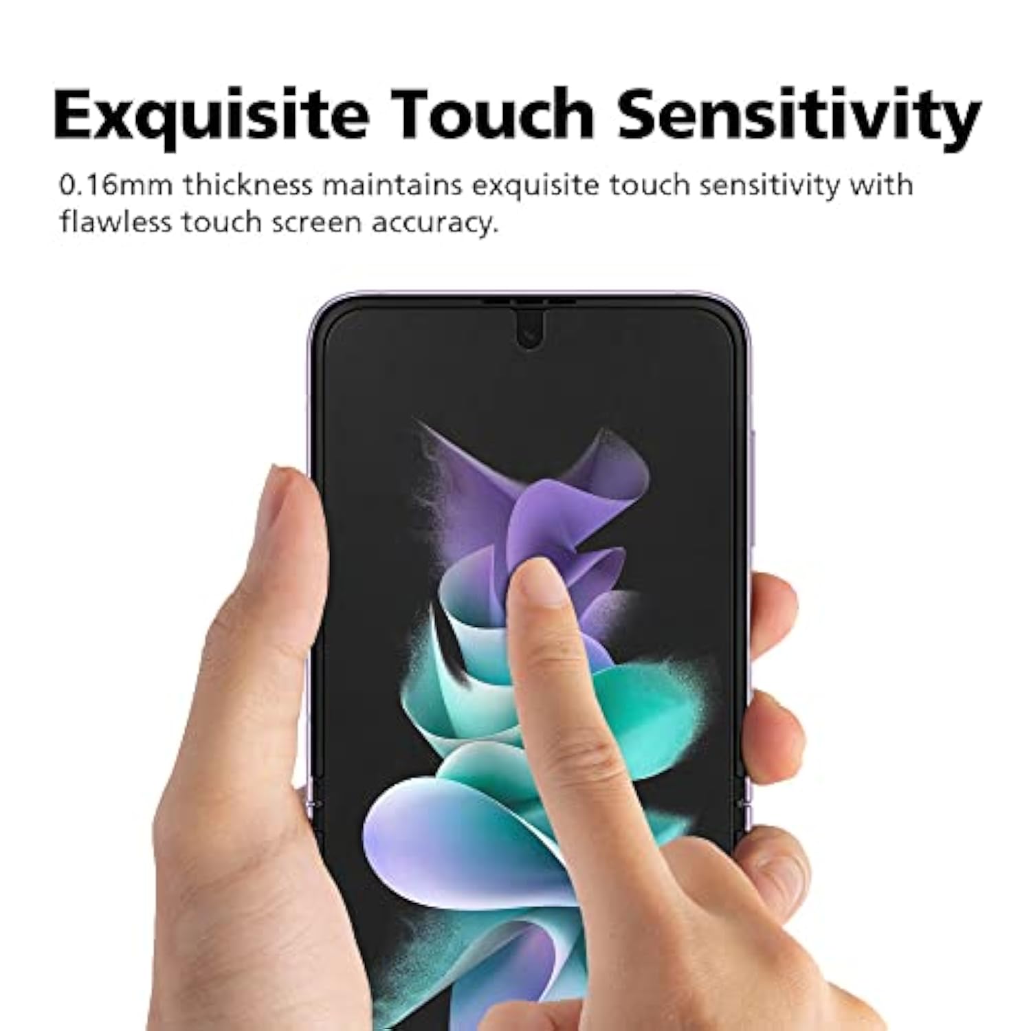 [2 Pack For Samsung Galaxy Z Flip 4 Privacy Anti-Spy Screen Protector, 2 Pcs Inside Premium Flexible Epu Hybrid Film, Self-Healing, Case Friendly, Easy Installation With Alignment Tool