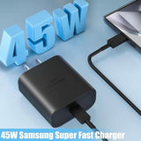 45W Super Fast Charger Usb C Wall Charger Block & 6Ft Type C Fast Charging Cable Cord Compatible With Galaxy S25/S24/S23/S22/S21/S20/Ultra/Plus/Fe,Note 20/10,Galaxy Tab S9,Z Fold/Z Flip,A54,A14