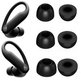 Replacement Memory Foam Ear Tips Compatible With Powerbeats-Pro 2, Noise Canceling Foam Eartips Ear Plug Ear Tip,Fit In Case,L/M/S 3 Size 3 Pairs,Black (214Pbp3P2B)