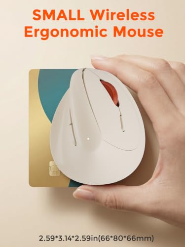 Ergonomic Vertical Wireless Mouse For Small Hands,2.4Ghz / Bt Optical Vertical Mice With Ergo Design For Comfort And Reduced Wrist Strain,3 Multi-Device Connectivity For Computer/Pc/Laptop