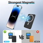 Wallet Compatible For Magsafe, Magnetic Phone Wallet Card Holder For Back Of Phone Compatible For Iphone 15/14/13/12 Mini/Plus/Pro/Pro Max & Magsafe Case -Black