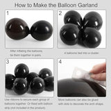 129Pcs Black Balloons Latex Balloons Different Sizes 18 12 10 5 Inch P