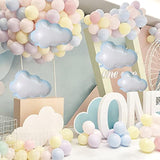 12pcs White Cloud Foil Balloons for Baby Shower Birthday Wedding Themed Party Decorations