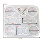 Spiral Goddess Necklace Mold,8 In 1 Silicone Mold For Making Epoxy Resin Chakras Luna Jewelry Pendant Ear Drop (Dj1252)