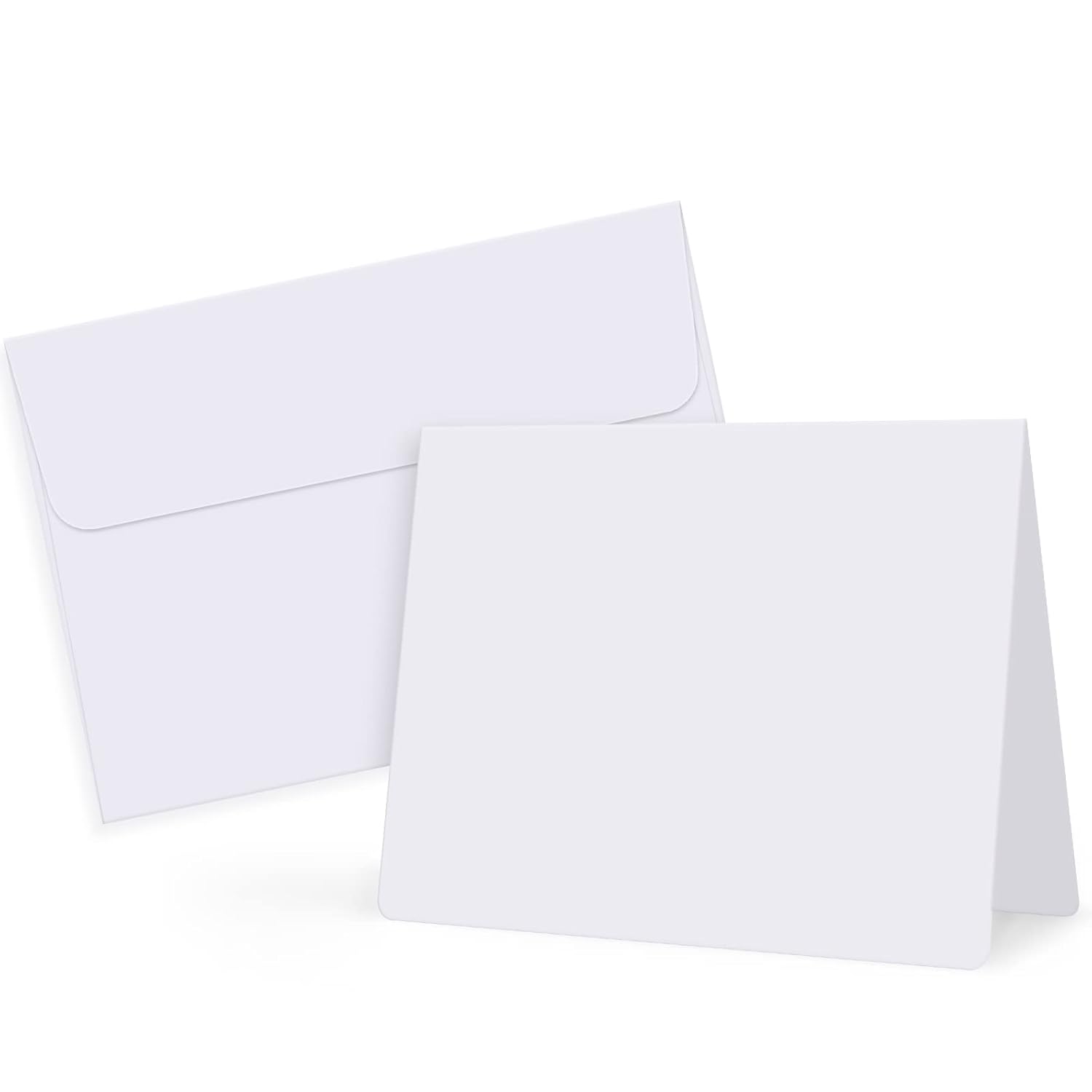 50 Pack White-Blank-Cards-And-Envelopes-5X7-Heavyweight-Folded-Cardstock-And-A7-Envelopes-Self-Seal For Diy Greeting Cards, Invitations, Wedding, Baby Shower, Birthday