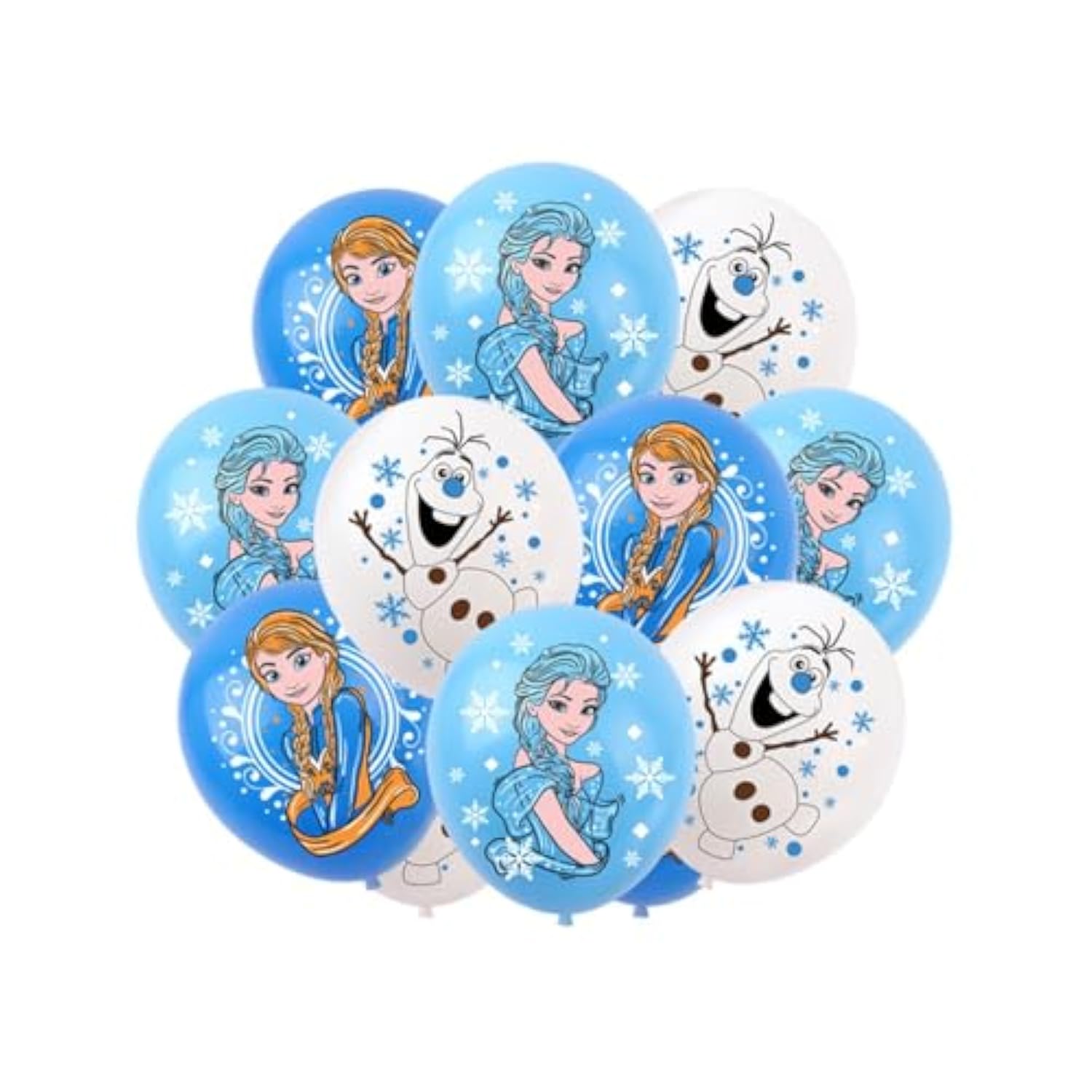 49Pcs Frozen Theme Party Set with DIY Cake Toppers and Backdrop for Kids